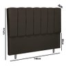 Painel Cabeceira Estofada Carla Box Casal 140cm Veludo Marrom - 4