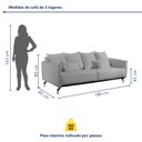 Ver imagem 4 de Sofá Living 2 Lugares 180cm com Base de Ferro Tecido Bouclé Acácia