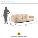 Ver imagem 4 de Sofá Living 2 Lugares 180cm com Base de Ferro Tecido Bouclé Acácia