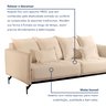 Sofá Living 2 Lugares 180cm com Base de Ferro Tecido Bouclé Acácia - 8