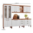 Ver imagem 3 de Cozinha Completa Modulada Jessica 100% MDF com 2 Balcões Independentes 10 Portas e 6 Gavetas Tuboarte