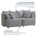 Ver imagem 7 de Sofá Liverpool Bipartido Mm Top 160Cm