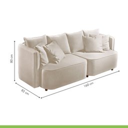 Sofá Liverpool Bipartido Mm Top 160Cm - 3