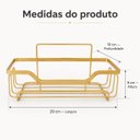 Ver imagem 7 de Suporte para Shampoo Dourado Escovado Metal Adesivo Goldenx