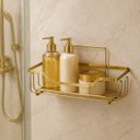 Ver imagem 6 de Suporte para Shampoo Dourado Escovado Metal Adesivo Goldenx