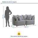 Ver imagem 4 de Sofá Liverpool Bipartido Mm Top 180Cm