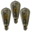 Ver imagem 1 de Lampada Led 30w Multi Filamento Retro Kit 3 Uni Iluminaçao Vintage Decoraçao Sala Quarto Casa Varand