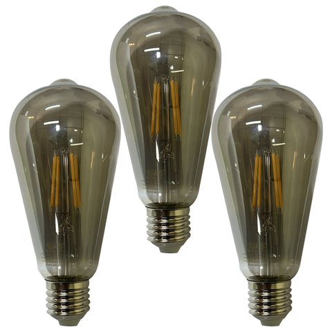 Lampada Led 30w Multi Filamento Retro Kit 3 Uni Iluminaçao Vintage Decoraçao Sala Quarto Casa Varand