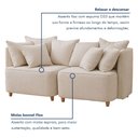 Ver imagem 6 de Sofá 2 Lugares Bipartido 180cm Boucle Bege
