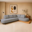 Ver imagem 2 de Sofá de Canto Boreal Base de Madeira Direito Bouclé