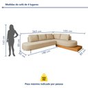 Ver imagem 4 de Sofá de Canto Boreal Base de Madeira Direito Bouclé