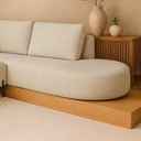 Ver imagem 5 de Sofá de Canto Boreal Base de Madeira Direito Bouclé