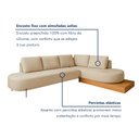 Ver mais imagens de Sofá de Canto Boreal Base de Madeira Direito Bouclé