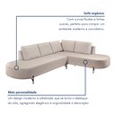 Ver imagem 6 de Sofá de Canto Boreal Base de Ferro Direito Bouclé