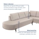 Ver mais imagens de Sofá de Canto Boreal Base de Ferro Direito Bouclé