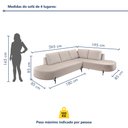 Ver imagem 3 de Sofá de Canto Boreal Base de Ferro Direito Bouclé