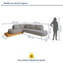 Ver imagem 3 de Sofá de Canto Boreal Base de Madeira Esquerdo Bouclé