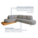 Ver imagem 7 de Sofá de Canto Boreal Base de Madeira Esquerdo Bouclé