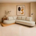 Ver imagem 1 de Sofá de Canto Boreal Base de Madeira Esquerdo Bouclé