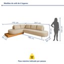 Ver imagem 3 de Sofá de Canto Boreal Base de Madeira Esquerdo Bouclé