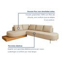 Ver imagem 7 de Sofá de Canto Boreal Base de Madeira Esquerdo Bouclé