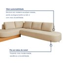 Ver mais imagens de Sofá de Canto Boreal Base de Madeira Esquerdo Bouclé