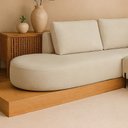 Ver imagem 4 de Sofá de Canto Boreal Base de Madeira Esquerdo Bouclé