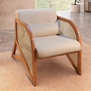 Poltrona Lateral em Tela Paris