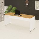 Ver imagem 6 de Escrivaninha Pés Painel 1,80 m X 0,60 m Escritório e Home Office 100% MDF F5 Office Cor:Freijó