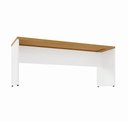 Ver imagem 5 de Escrivaninha Pés Painel 1,80 m X 0,60 m Escritório e Home Office 100% MDF F5 Office Cor:Freijó
