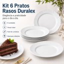 Ver imagem 2 de Kit 6 Pratos Rasos Duralex Branco Design Clássico