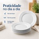 Ver imagem 6 de Kit 6 Pratos Rasos Duralex Branco Design Clássico