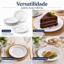 Ver mais imagens de Kit 6 Pratos Rasos Duralex Branco Design Clássico