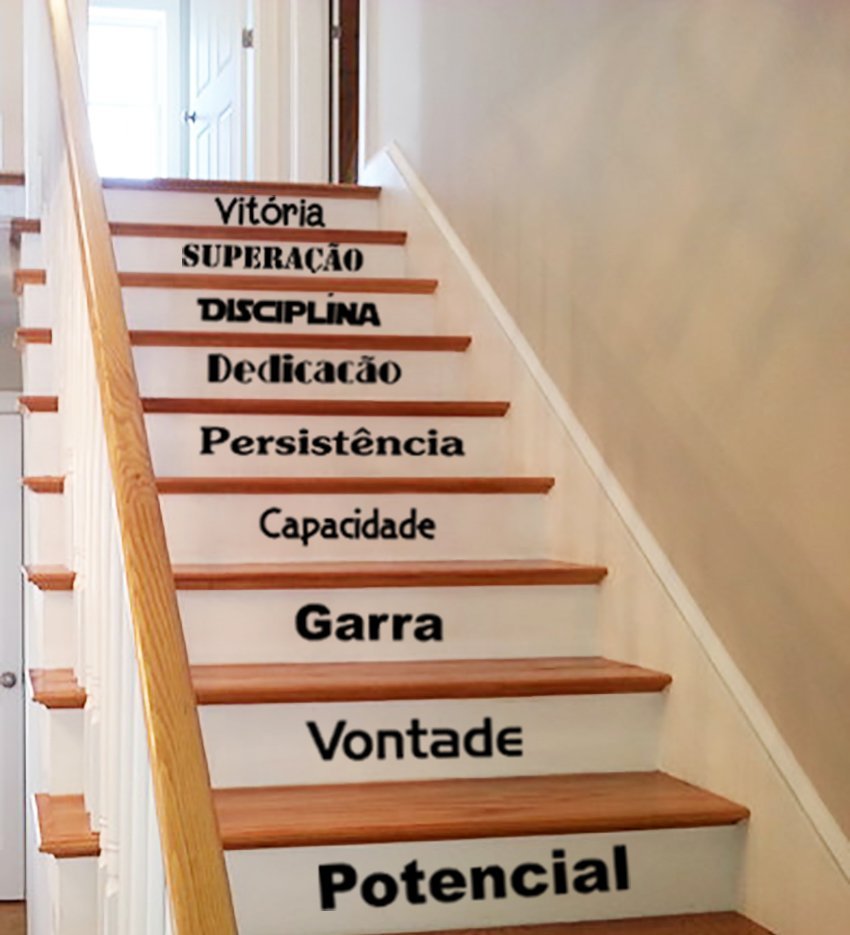 Adesivo Decorativo de Para Escada ou Parede Frase Potencial, Garra - 1