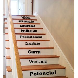 Adesivo Decorativo de Para Escada ou Parede Frase Potencial, Garra