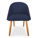 Ver imagem 4 de Kit 04 Cadeiras Jantar Bela Suede Azul Marinho Pés Palito Castanho - Pallazio