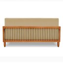 Ver imagem 3 de Sofá Varanda Samoa Madeira Maciça 02 Lugares com Cordas Náutica Linho Dourado - Desk Design