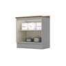 Balcão para Cozinha 2 Portas 80cm com Tampo Emily Espresso Móveis - 2