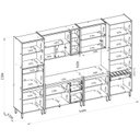 Ver imagem 7 de Cozinha Completa Modulada 6 Peças com Torre Simples e Cristaleira Allure Marrom/Jequitibá/Gris Fosco