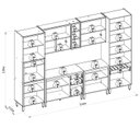 Ver imagem 5 de Cozinha Completa Modulada 6 Peças com Torre Simples e Cristaleira Allure Marrom/Jequitibá/Gris Fosco