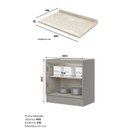 Ver imagem 3 de Balcão para Cozinha 2 Portas 80cm x 84,5cm com Tampo Emily Espresso Móveis Cinza/Calcare