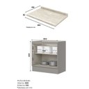 Ver imagem 3 de Balcão para Cozinha 2 Portas 80cm x 84,5cm com Tampo Emily Espresso Móveis Cinza/Calcare