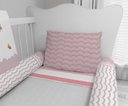 Ver imagem 4 de Kit Berço Enxoval de Bebê Arco Íris Rosa Borboletas - Kt569