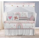 Ver imagem 2 de Kit Berço Enxoval de Bebê Arco Íris Rosa Borboletas - Kt569