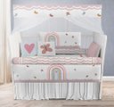 Ver imagem 2 de Kit Berço Enxoval de Bebê Arco Íris Rosa Borboletas - Kt569
