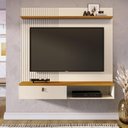 Ver imagem 1 de Estante Home Theater Suspenso Íris Ambiente Cinamomo Off White - Madetec