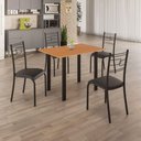 Ver imagem 5 de Conjunto Sala de Jantar Mila 4 Cadeiras Ella Preto Liso