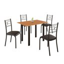 Ver imagem 1 de Conjunto Sala de Jantar Mila 4 Cadeiras Ella Preto Liso