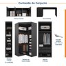 Guarda Roupa Modulado de Canto 9 Portas 5 Peças com Escrivaninha Hera CabeCasa MadeiraOriginals - 3