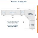 Ver imagem 4 de Guarda Roupa Modulado de Canto 9 Portas 5 Peças com Escrivaninha Hera CabeCasa MadeiraOriginals